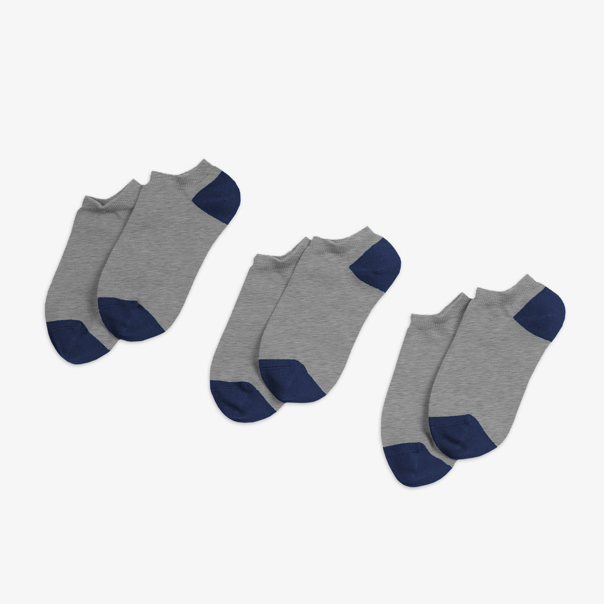 Kids ankle sock 3-pack in heather-gray