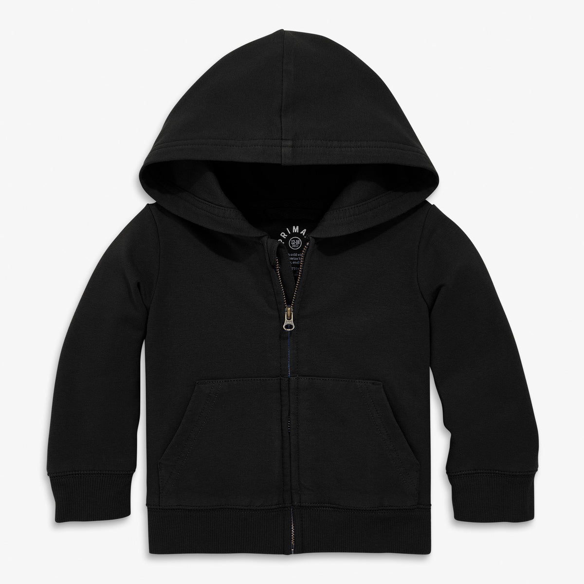 Baby zip hoodie in black