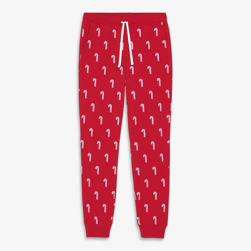 Unisex fit organic PJ pant in candy canes