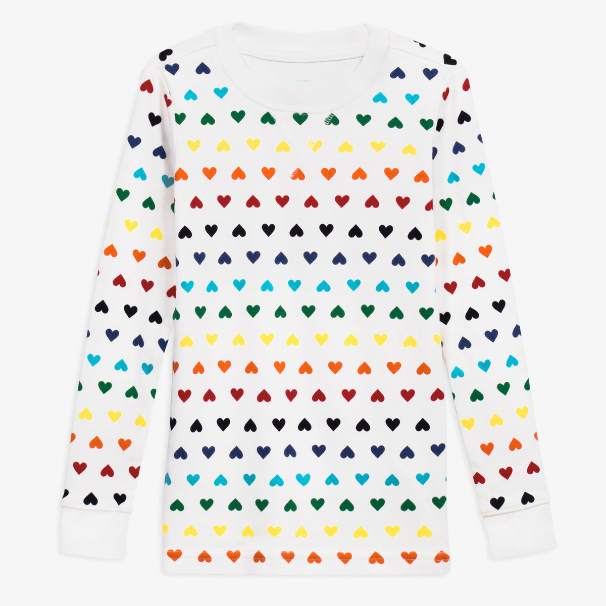 Clearance kids pj top in rainbow heart in rainbow-heart