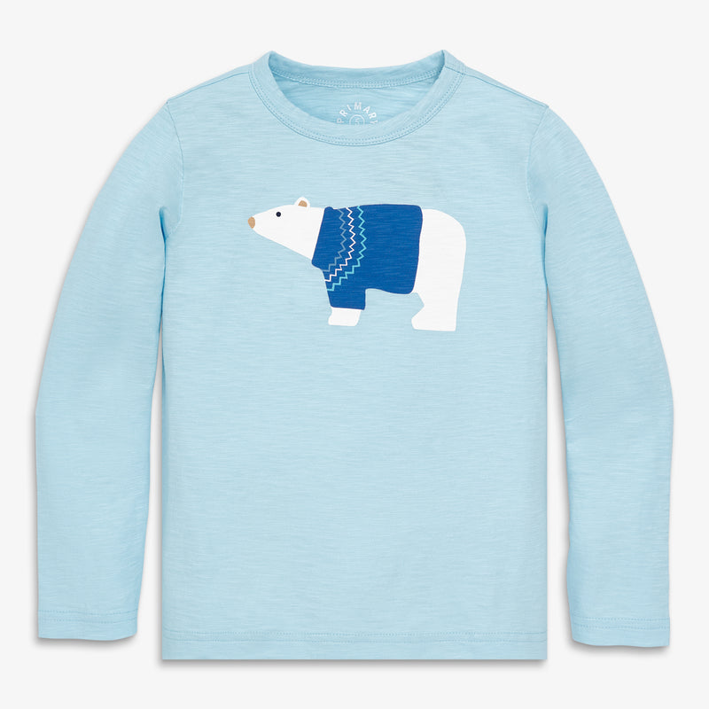 Kids long sleeve polar bear tee