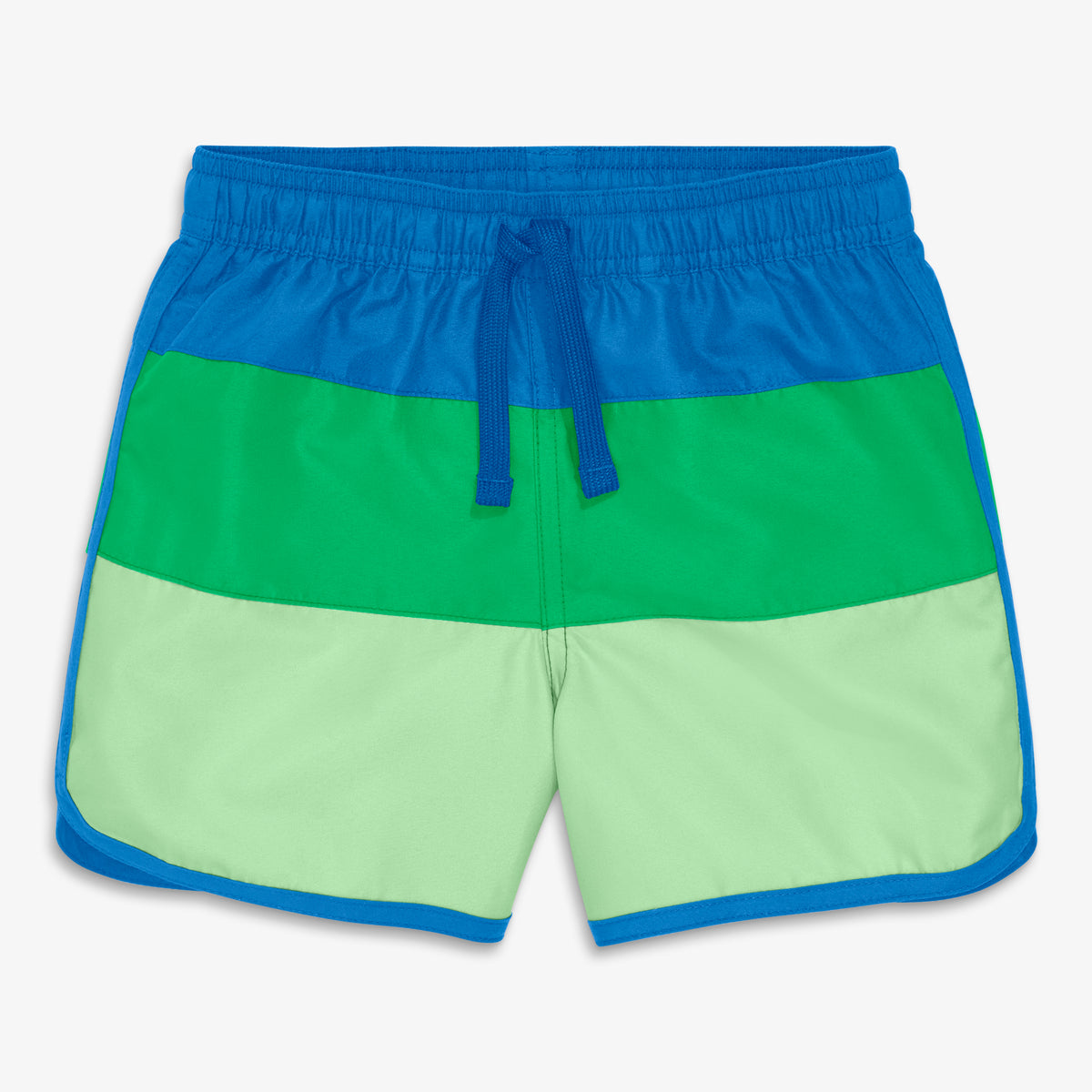 Kids color block board short in blueberry-green-apple-pear