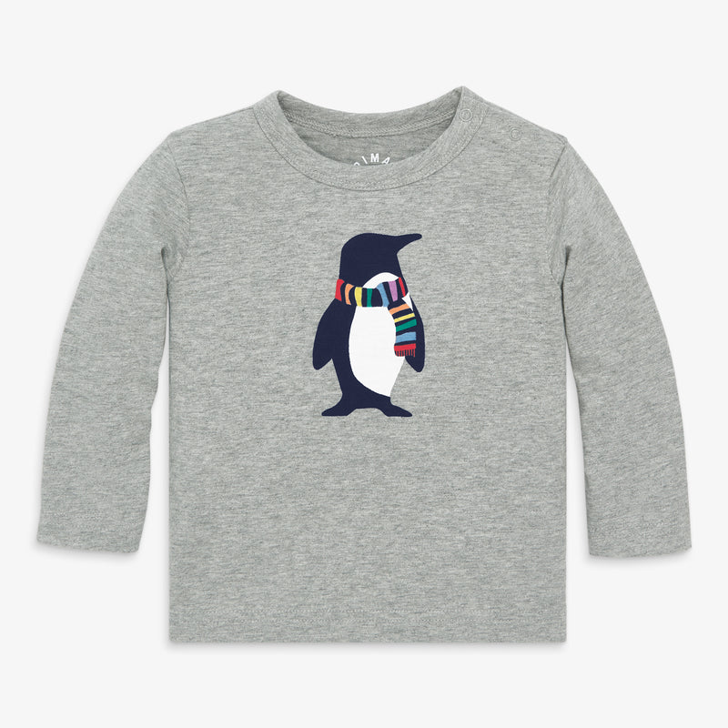 Baby long sleeve penguin tee