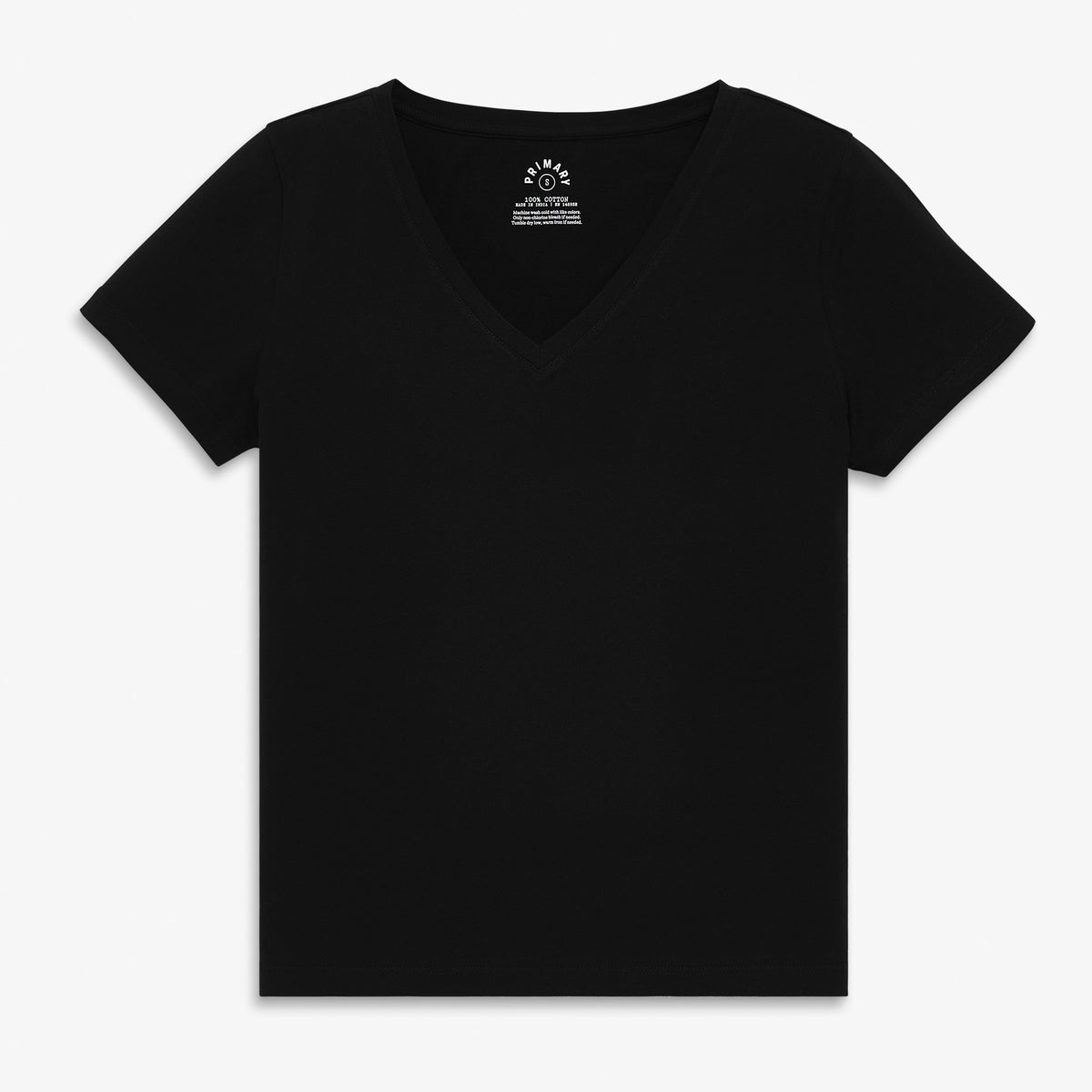 Women's fit easy v-neck tee in black