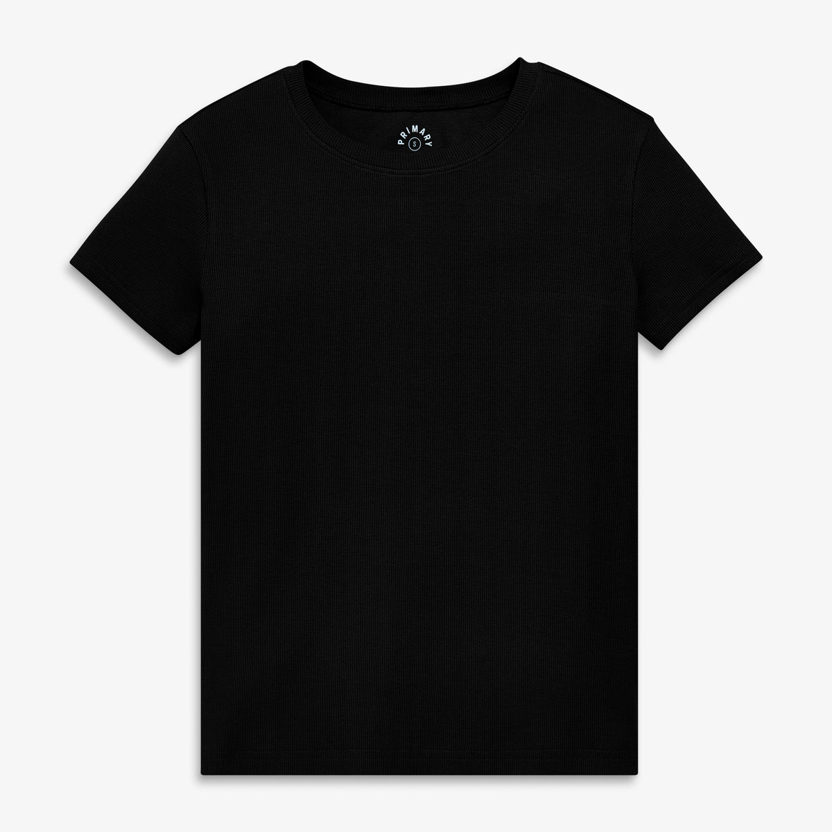 Women's fit rib tee in black