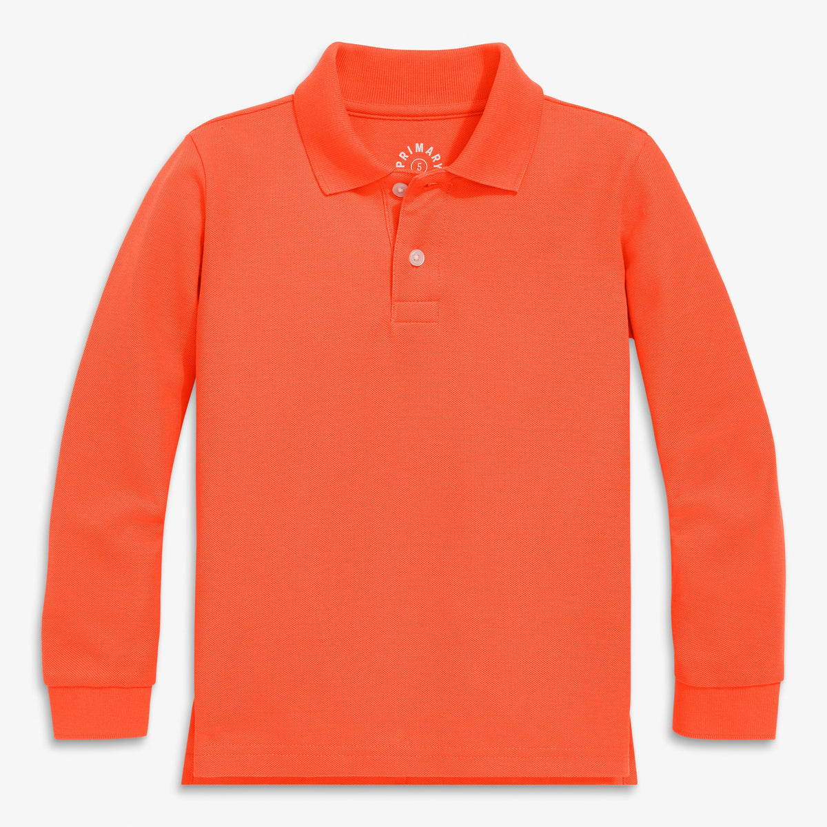 Kids long sleeve pique polo