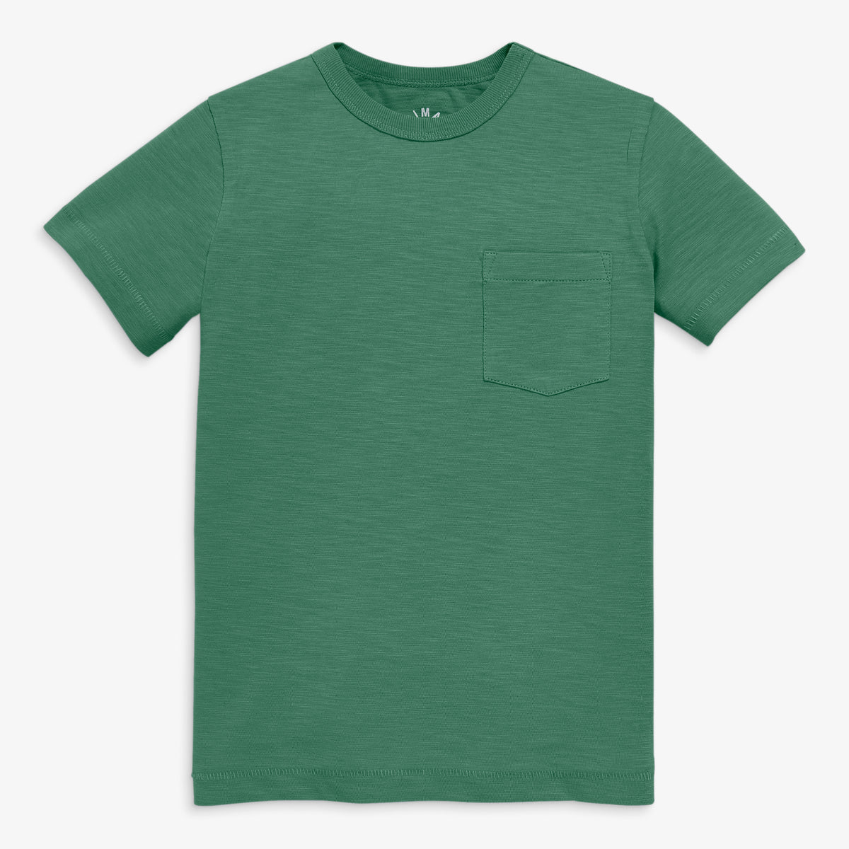 Kids pocket tee in seasonal colors in chive