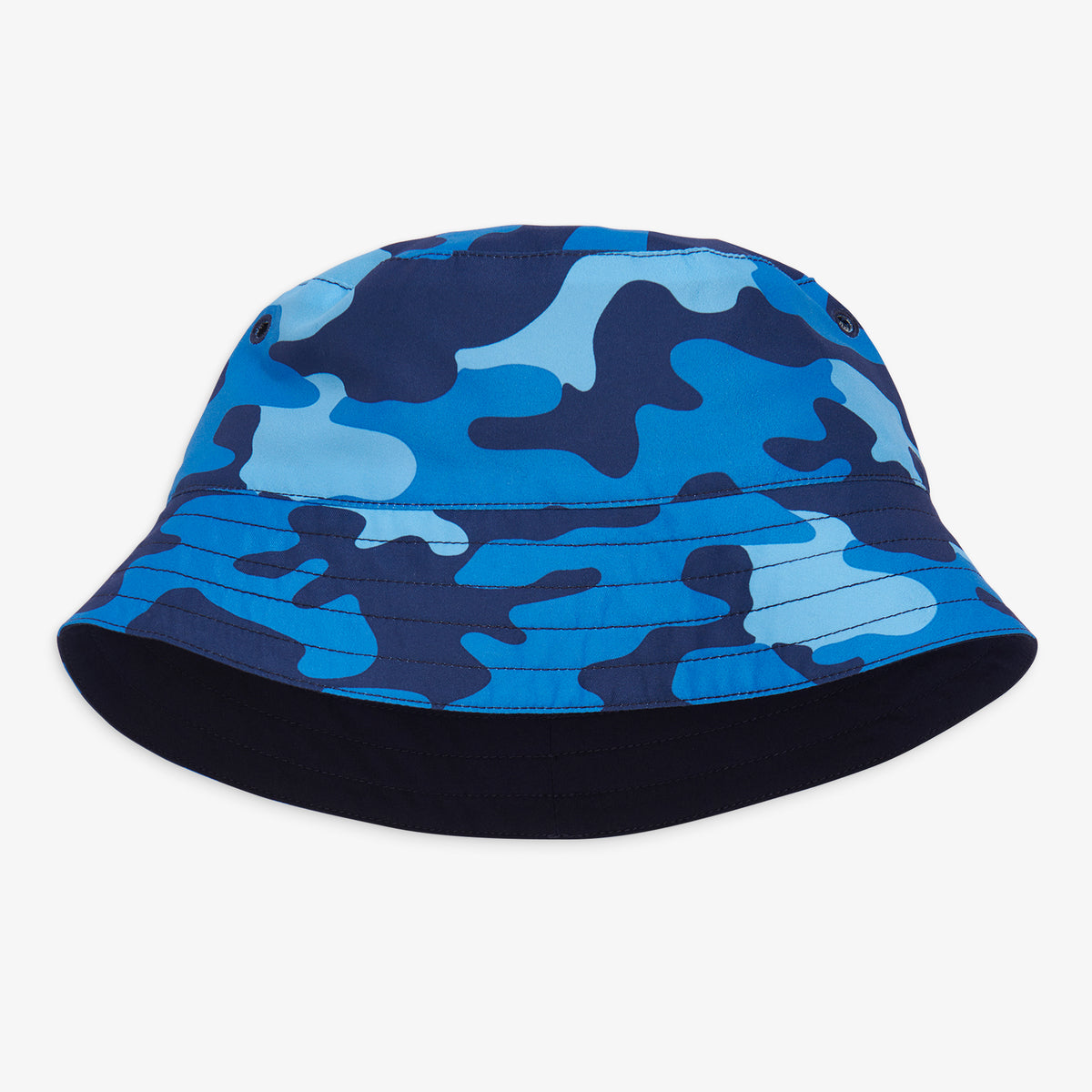 Clearance kids reversible sun hat in camo in blueberry-camo