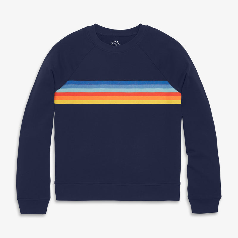 Women's fit 24/7 sweatshirt in banner stripe