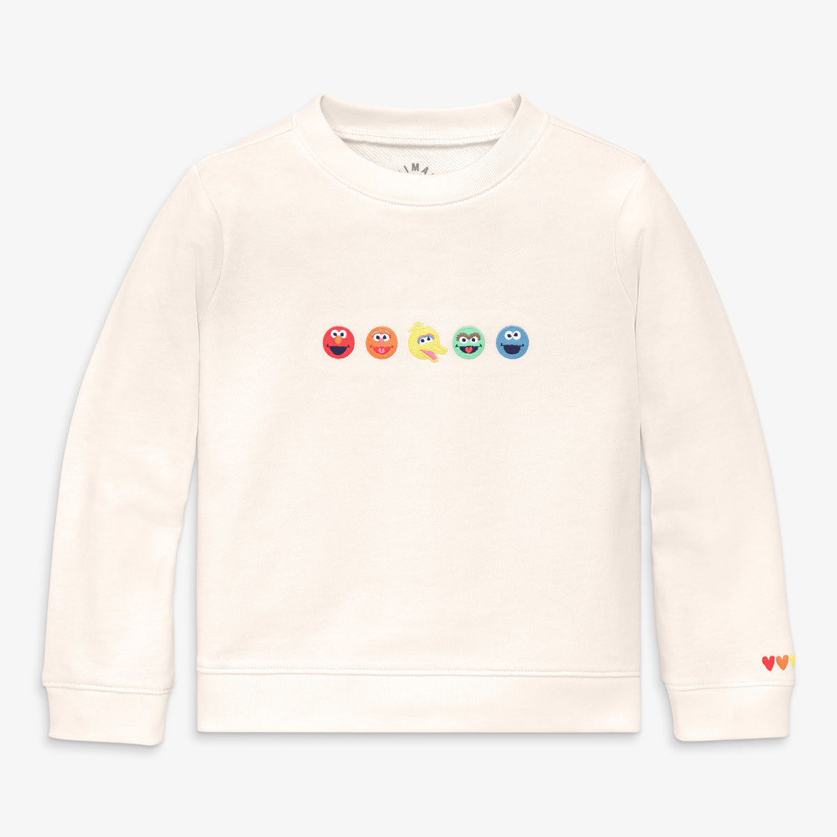 Kids Sesame Street friends embroidered sweatshirt in oat