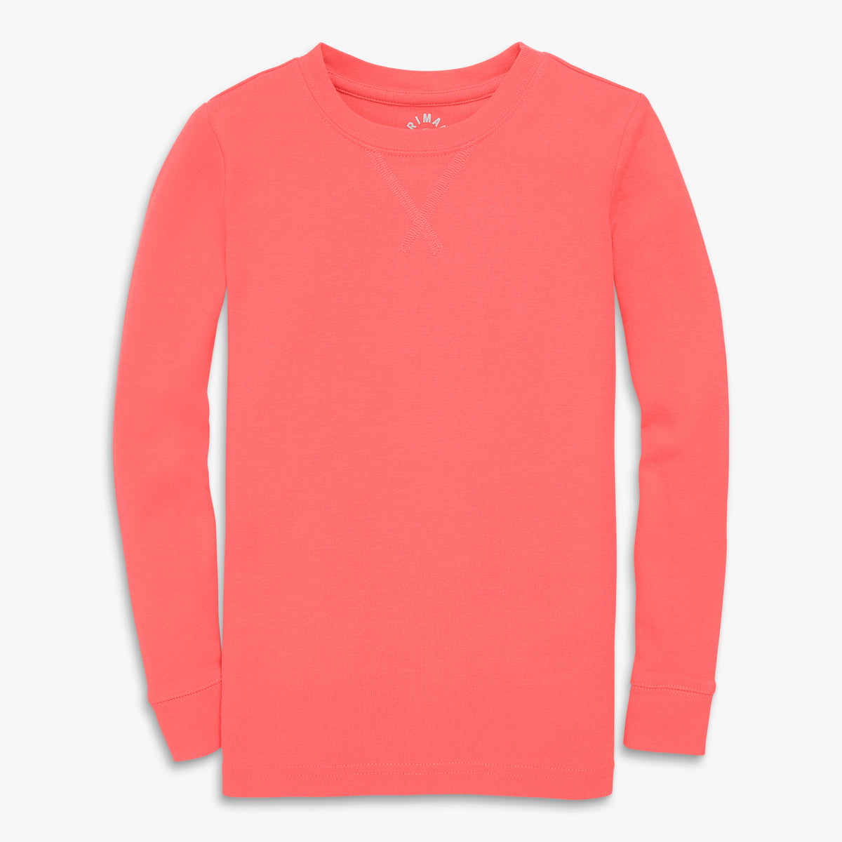 Clearance kids organic long sleeve pj top in seasonal colors in watermelon