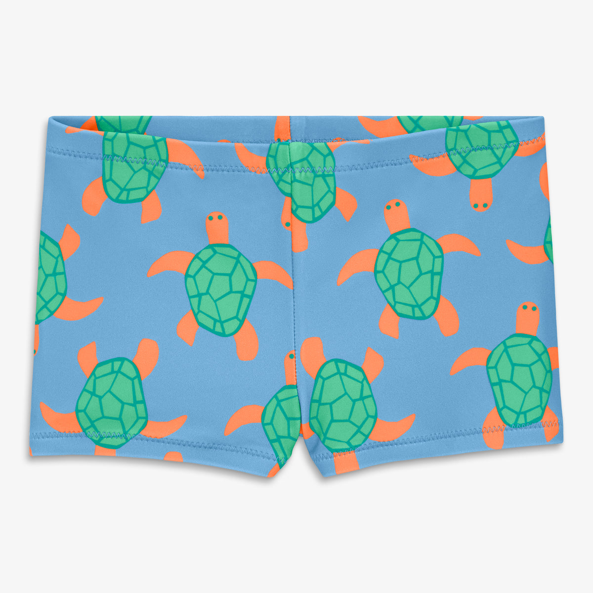 Kids swim shortie in swimming turtles in cornflower-sea-turtles