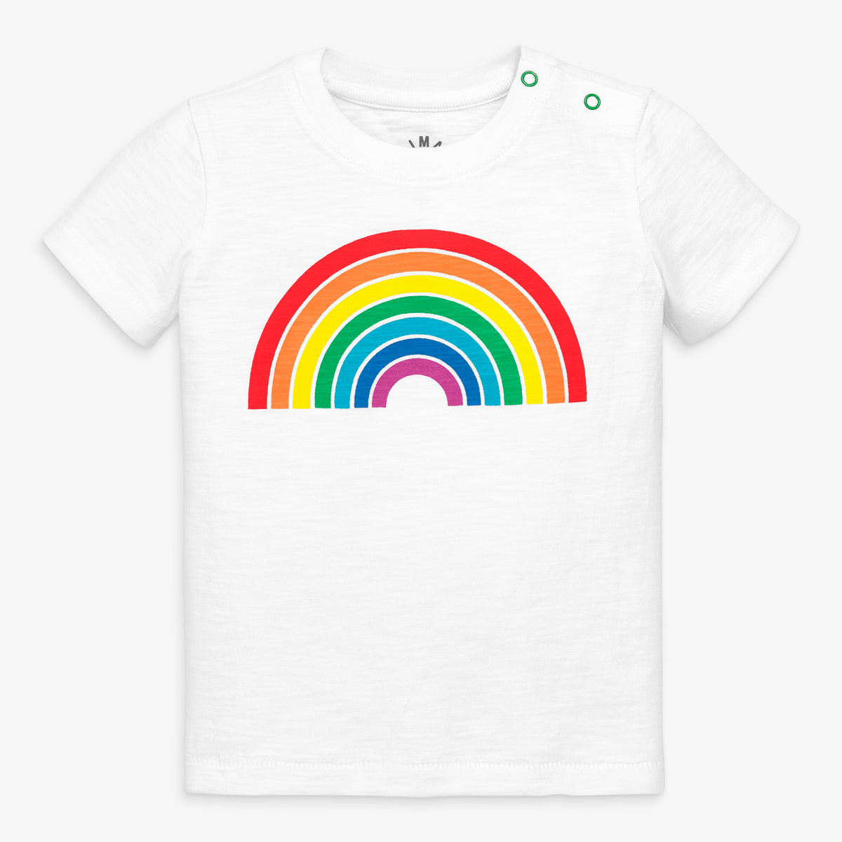Clearance baby rainbow graphic tee in white-rainbow-graphic