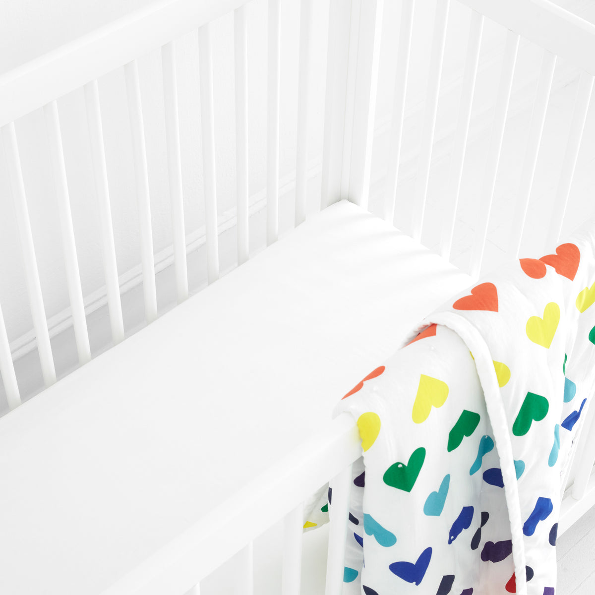 Clearance baby crib fitted sheet in white