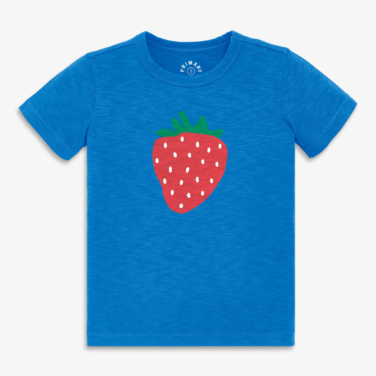 Kids strawberry tee in blueberry-strawberry