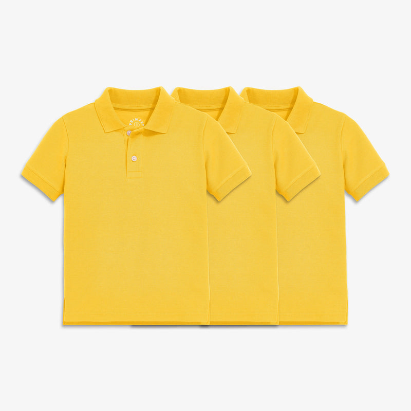 Kids short sleeve pique polo 3-pack