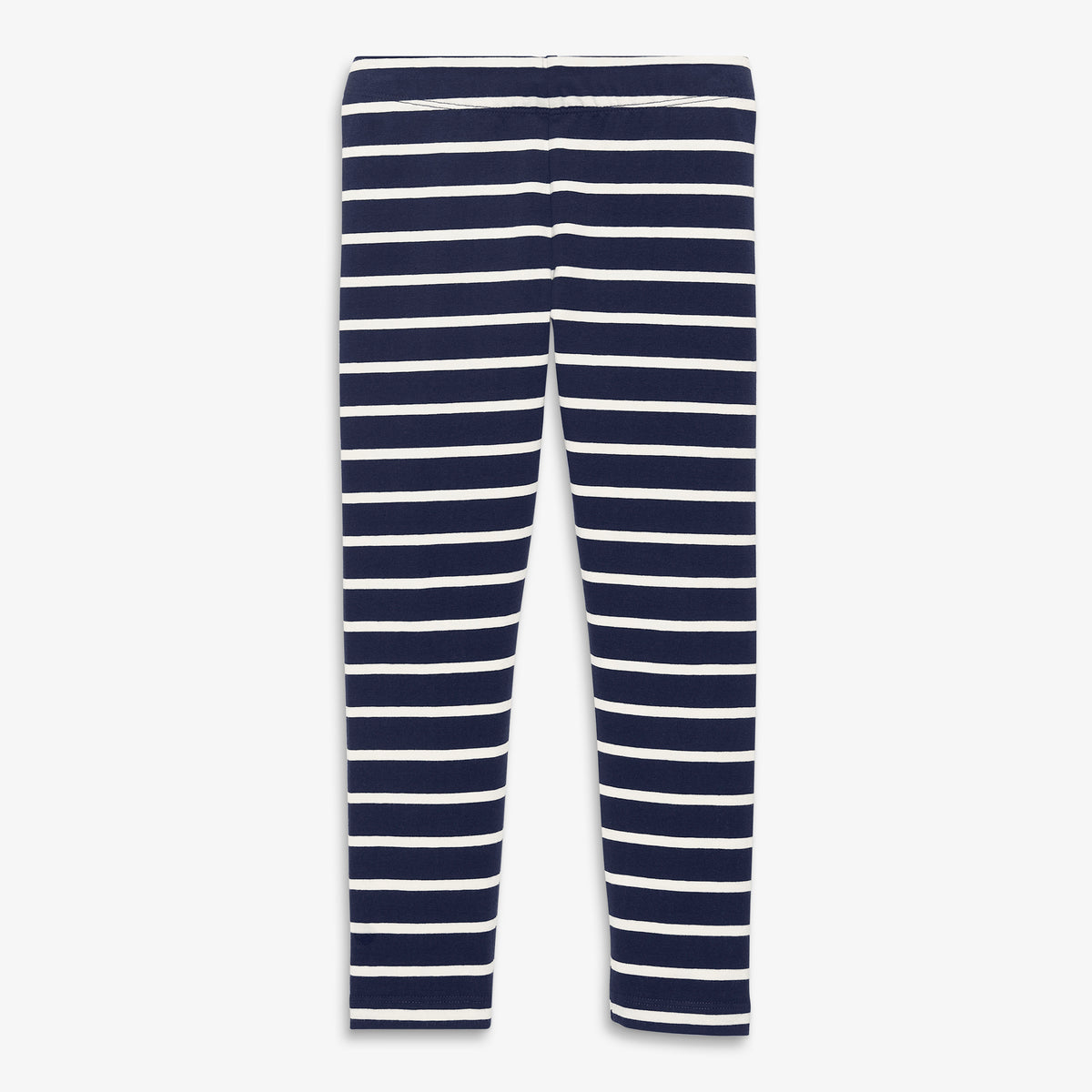 Kids legging in stripe in navy-ivory-stripe