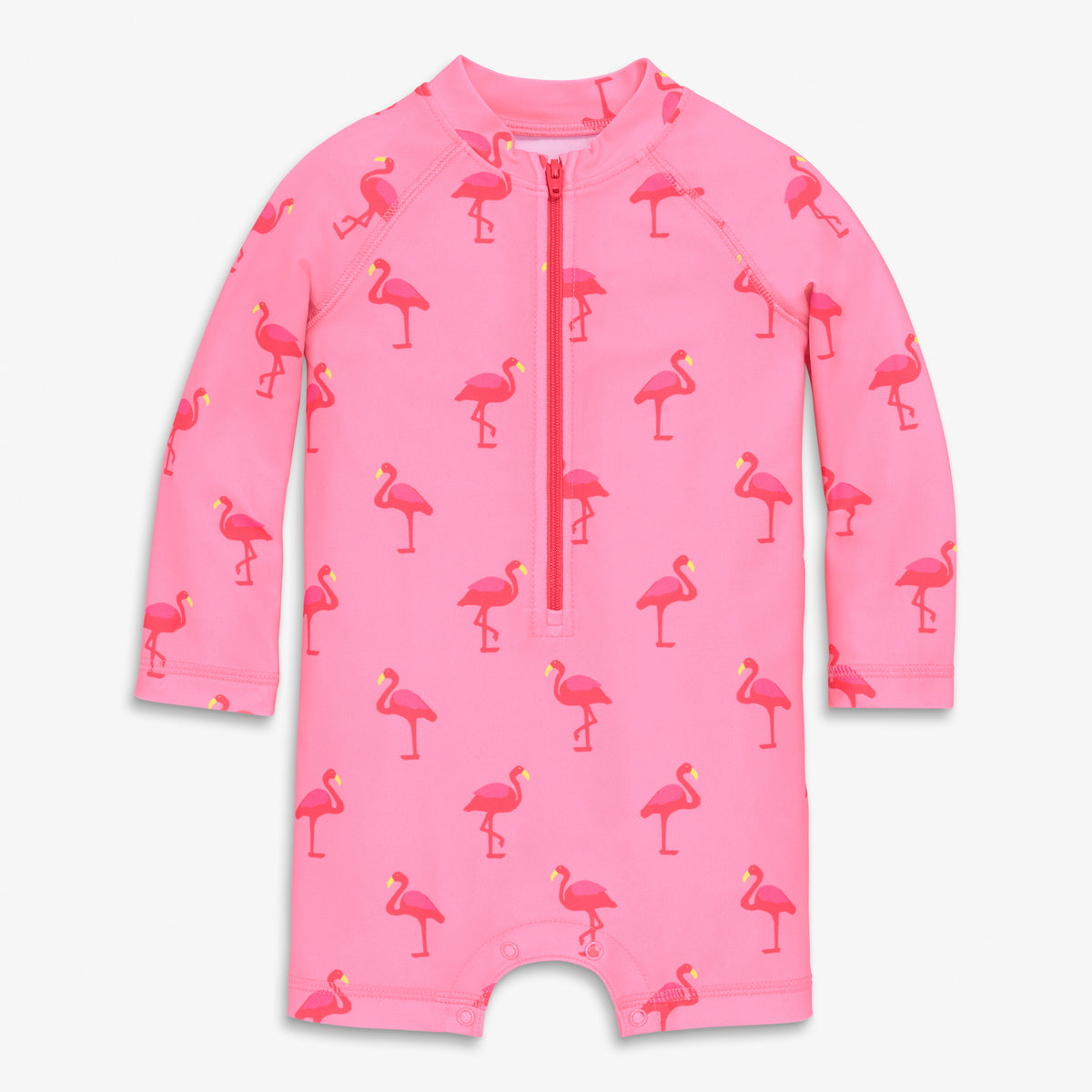Clearance baby one-piece rash guard in flamingos