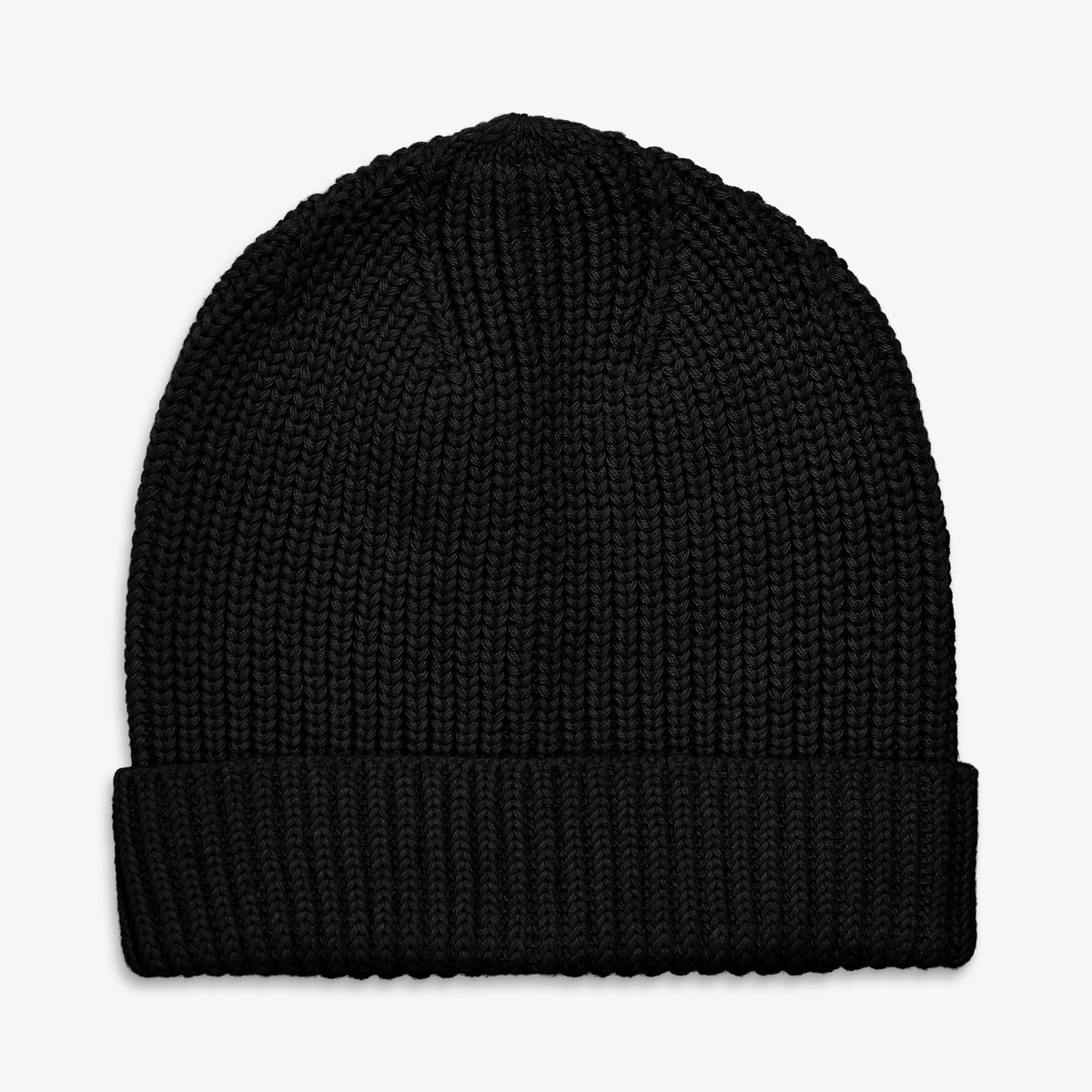 Kids knit beanie in black