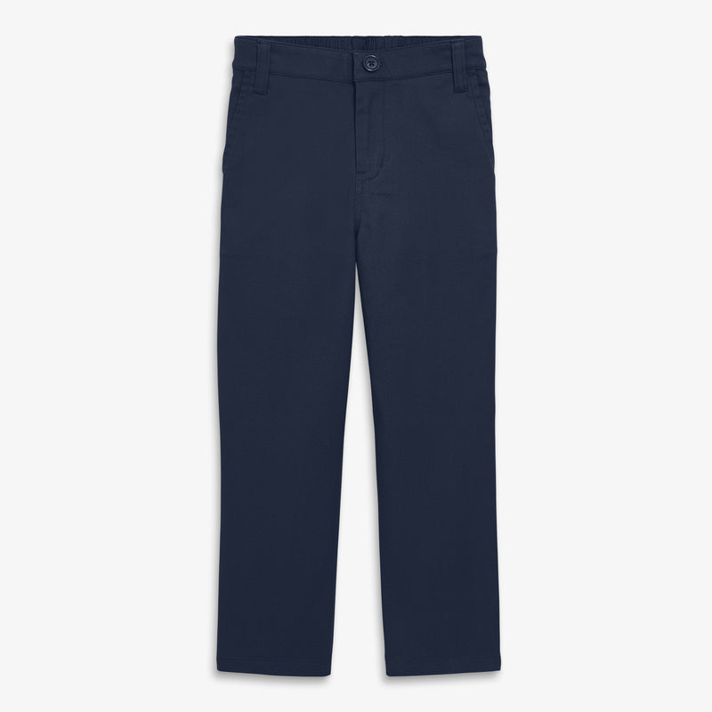 Kids stretch chino elastic-back pant in dark-navy