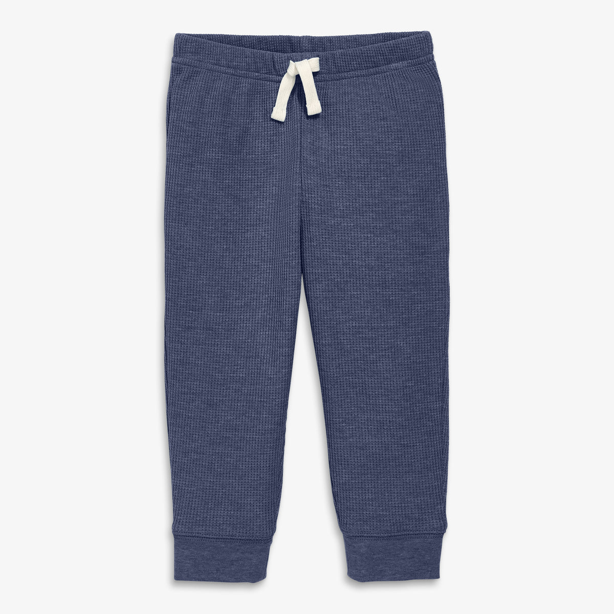 Baby heathered waffle pant in heather-navy