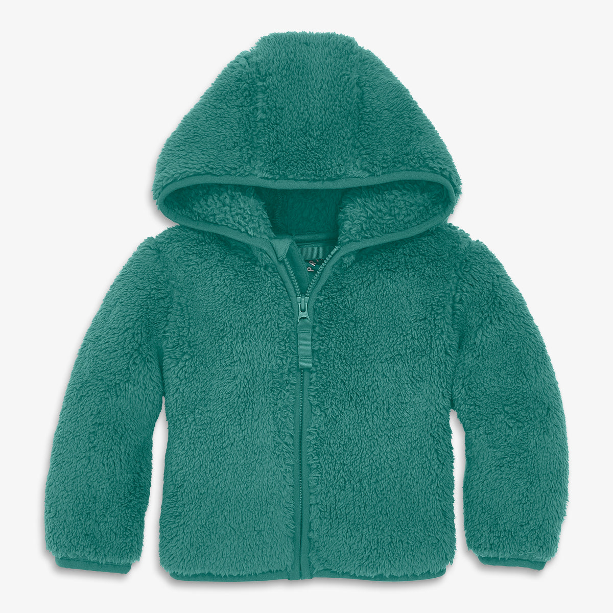 Baby teddy fleece jacket in sunwashed-teal
