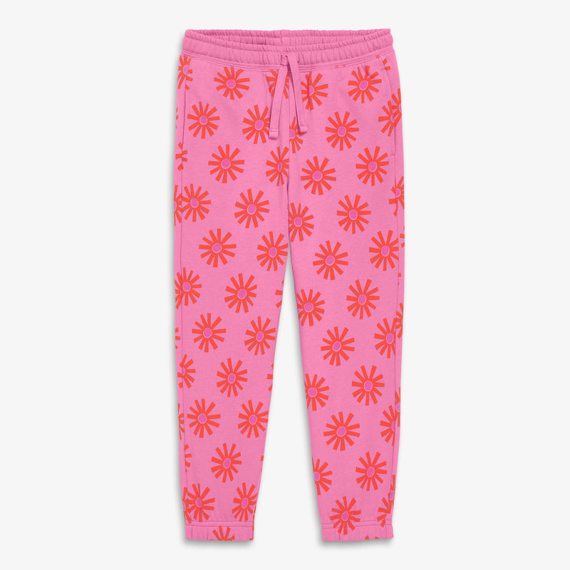 Kids sweatpant in dandelions in peony-dandelions