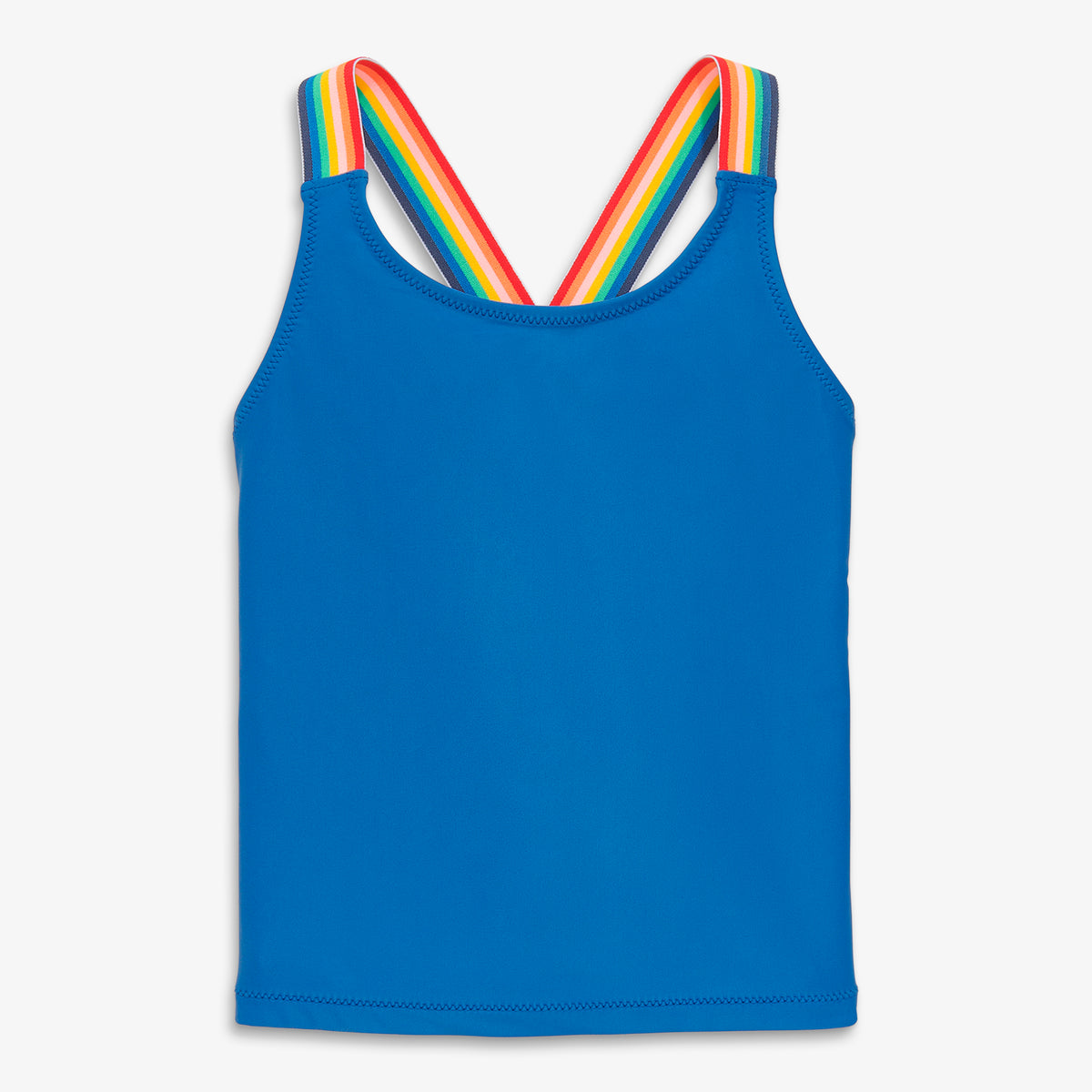 Clearance kids swim top with rainbow trim