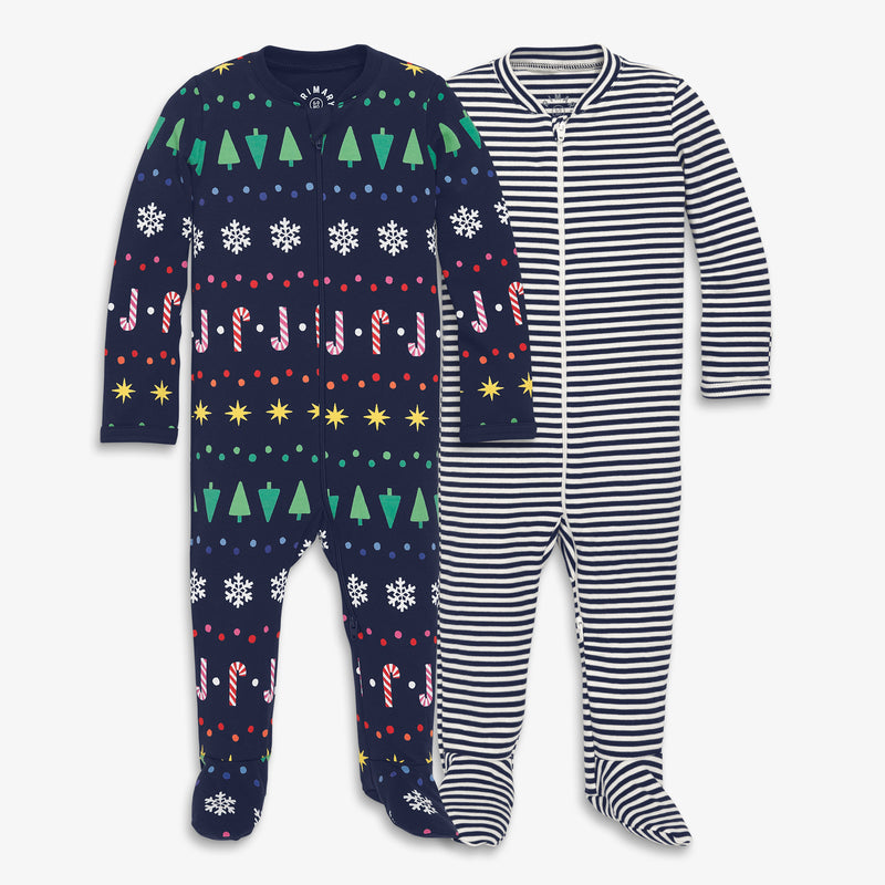 Baby holiday footie bundle