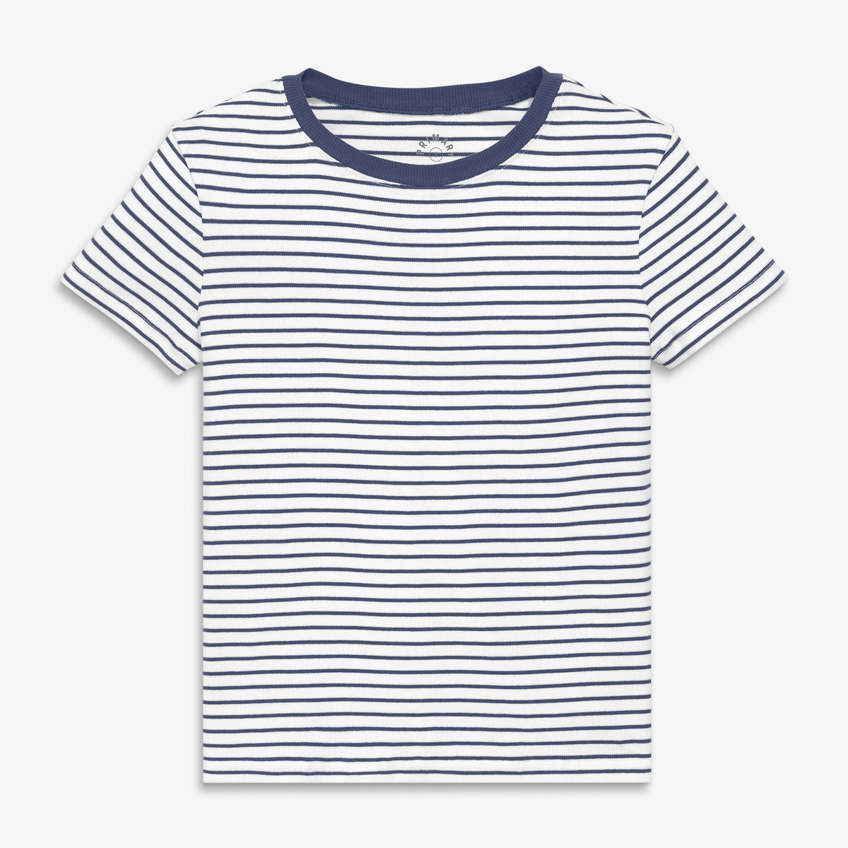 Women's fit rib tee in stripe in sunwashed-navy-white-stripes
