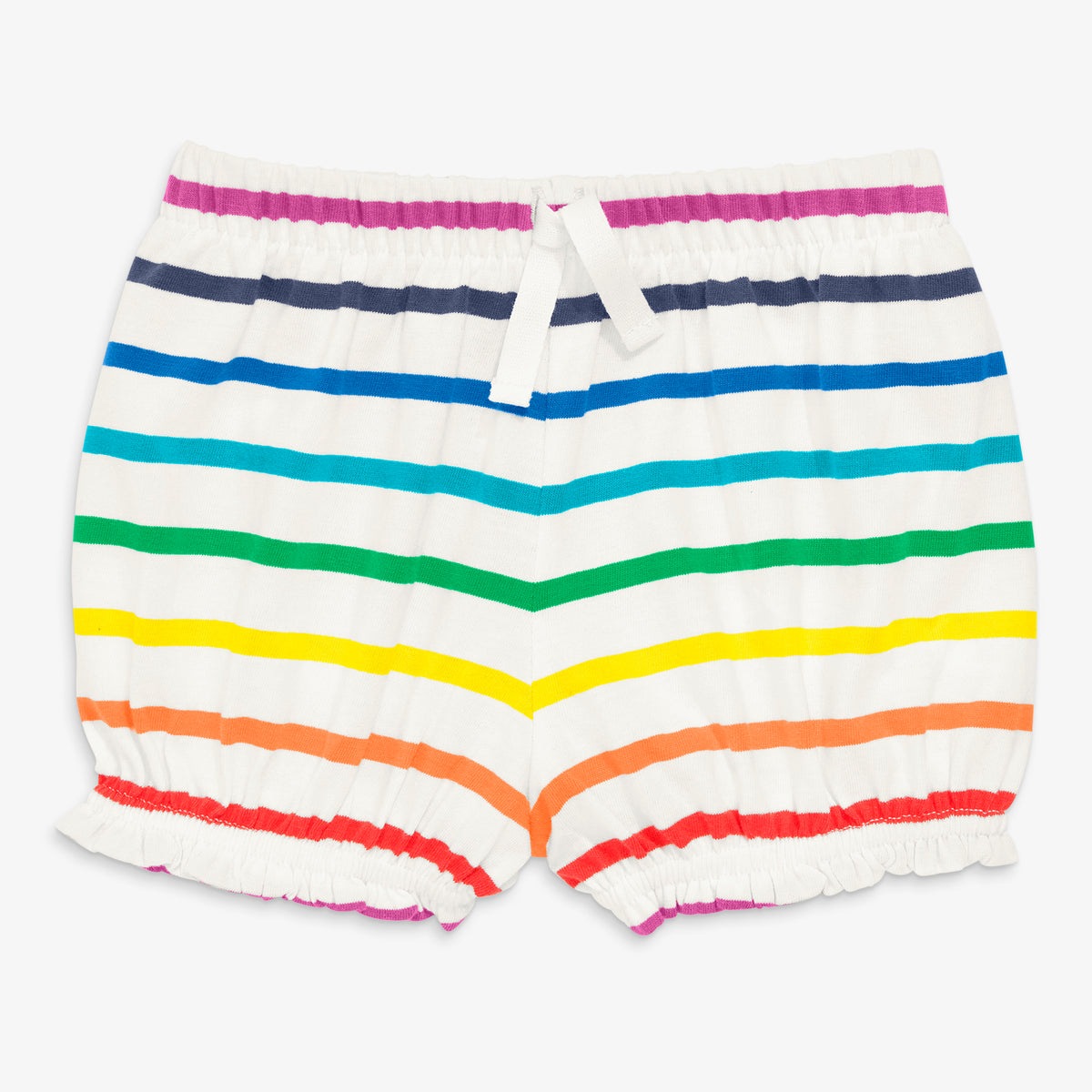 Clearance baby bloomer in rainbow stripe in ivory-bright-rainbow