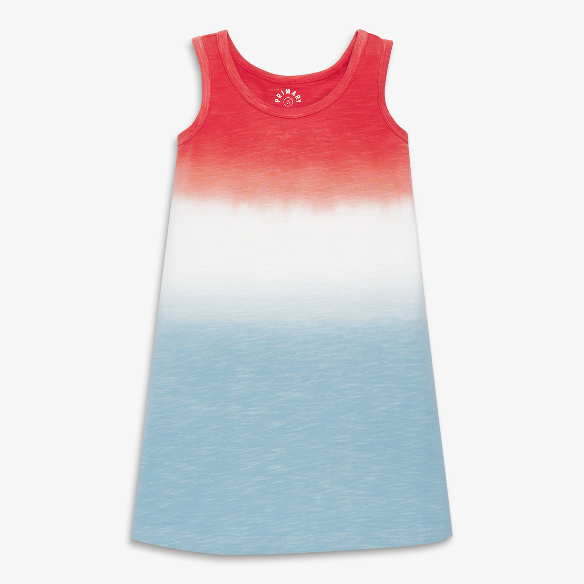 Clearance kids tank dress in dip-dye in cherry-dip-dye