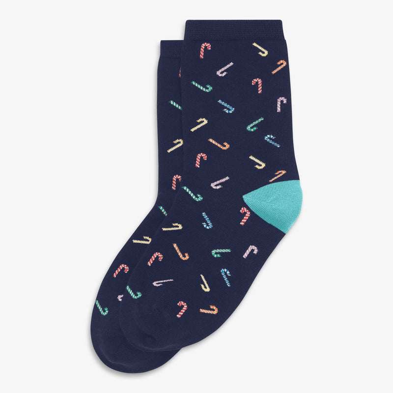 Kids crew socks in rainbow candy canes