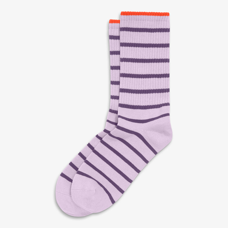 Adult athletic sock in stripe