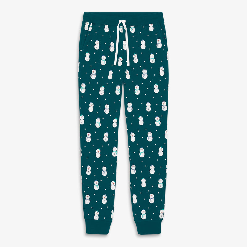 Unisex fit organic PJ pant in frosty friends