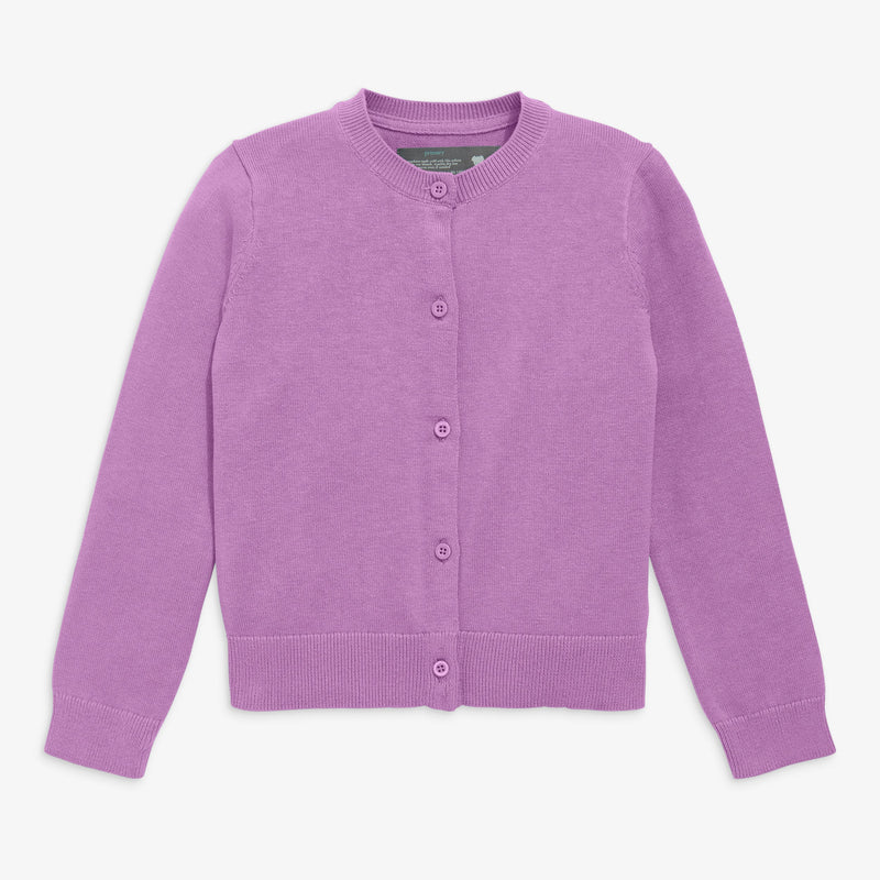Kids cotton cardigan seasonal in lavender