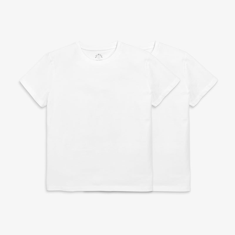 Women's fit easy crewneck tee 2-pack in white