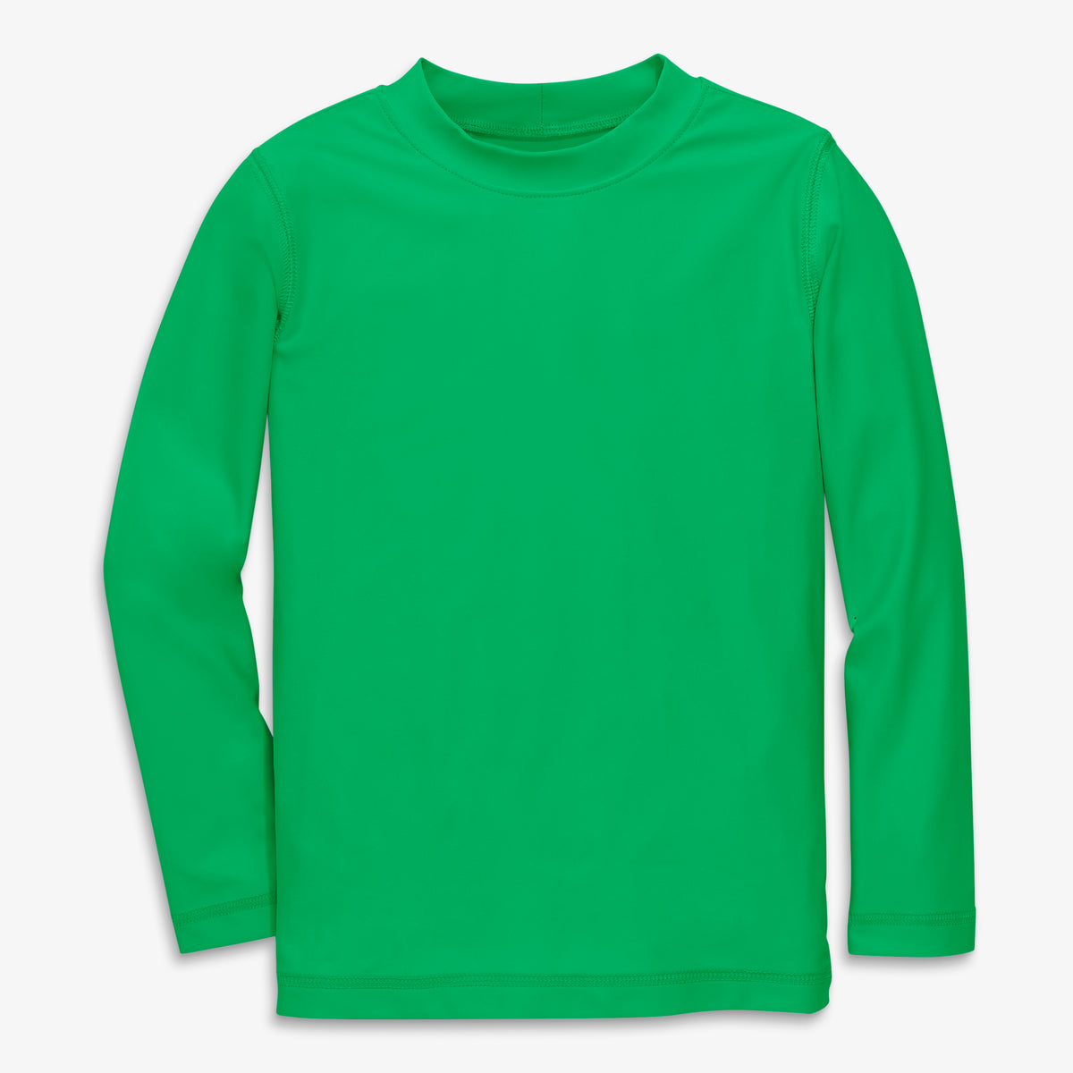 Kids long sleeve rash guard in green-apple