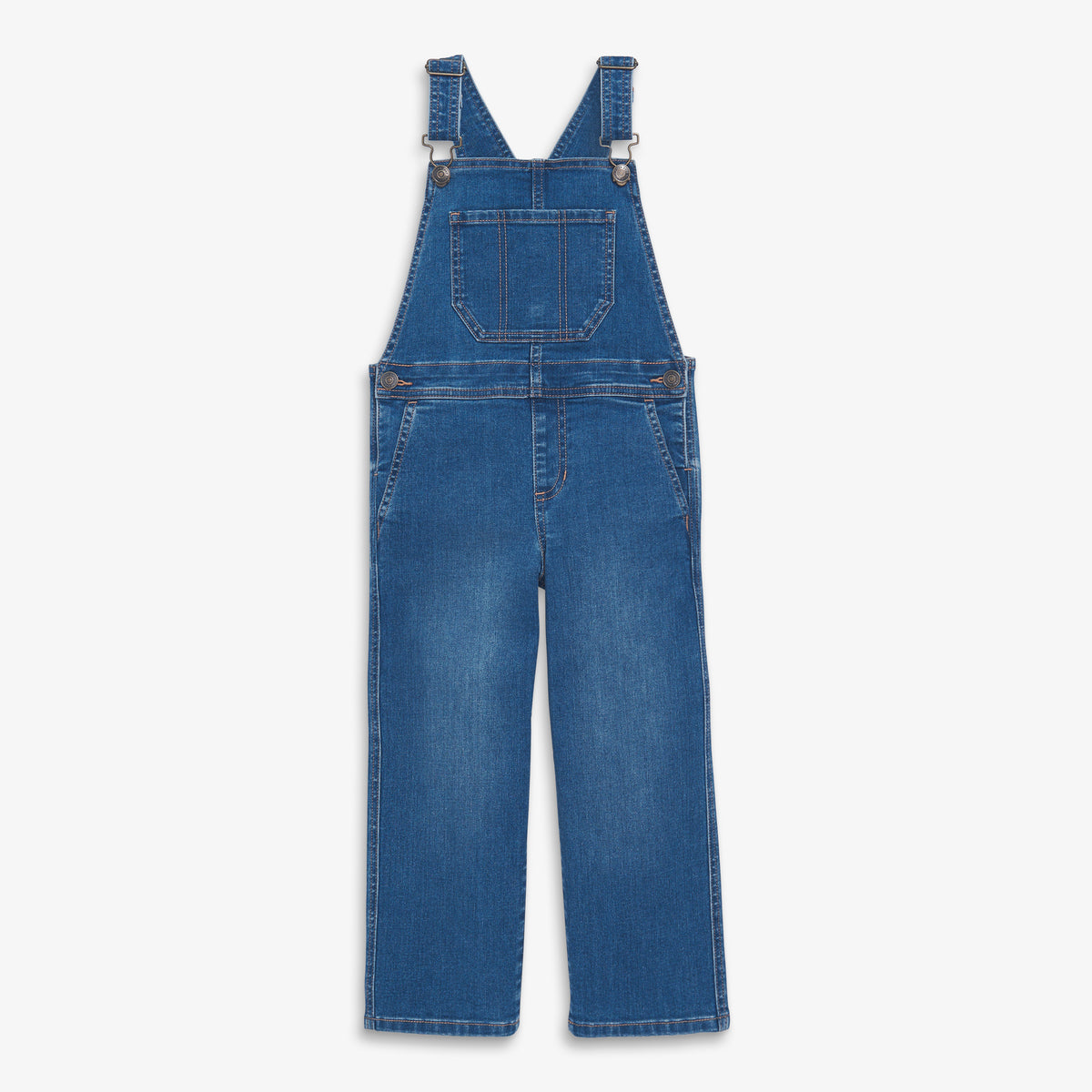 Kids denim overalls in classic-wash