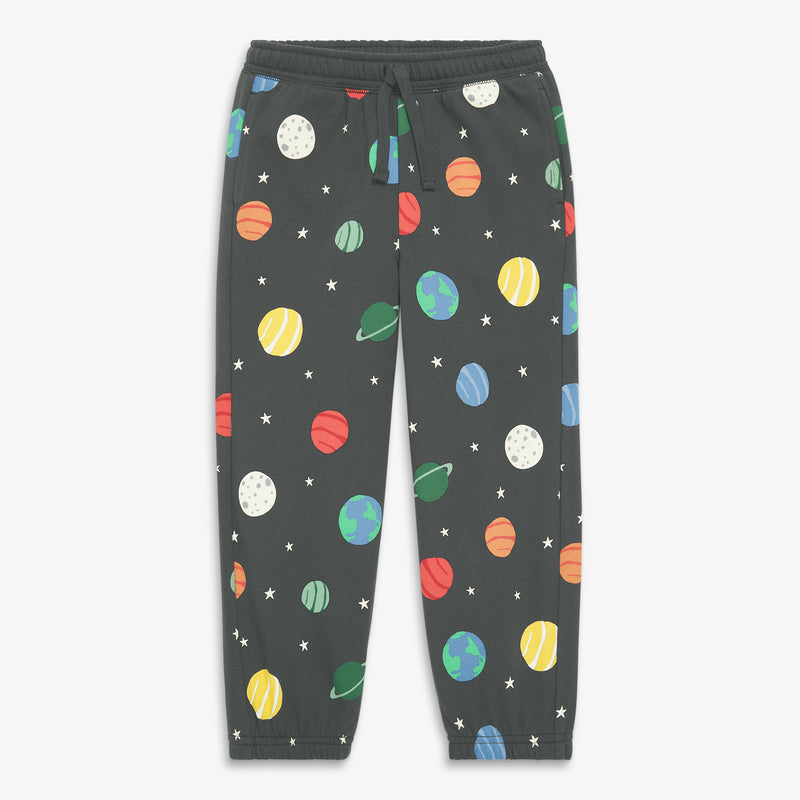 Kids sweatpant in rainbow galaxy in asphalt-galaxy