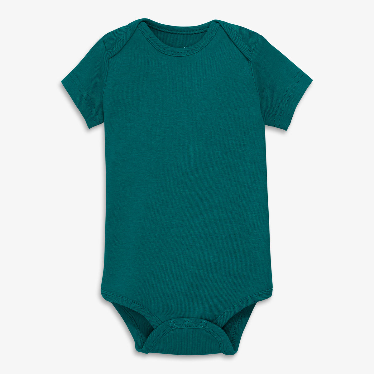 Clearance organic short sleeve babysuit in seasonal colors in spruce