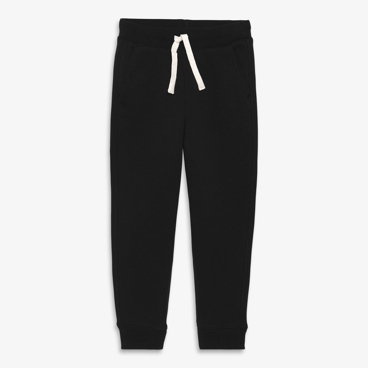 Kids cozy fleece jogger in black