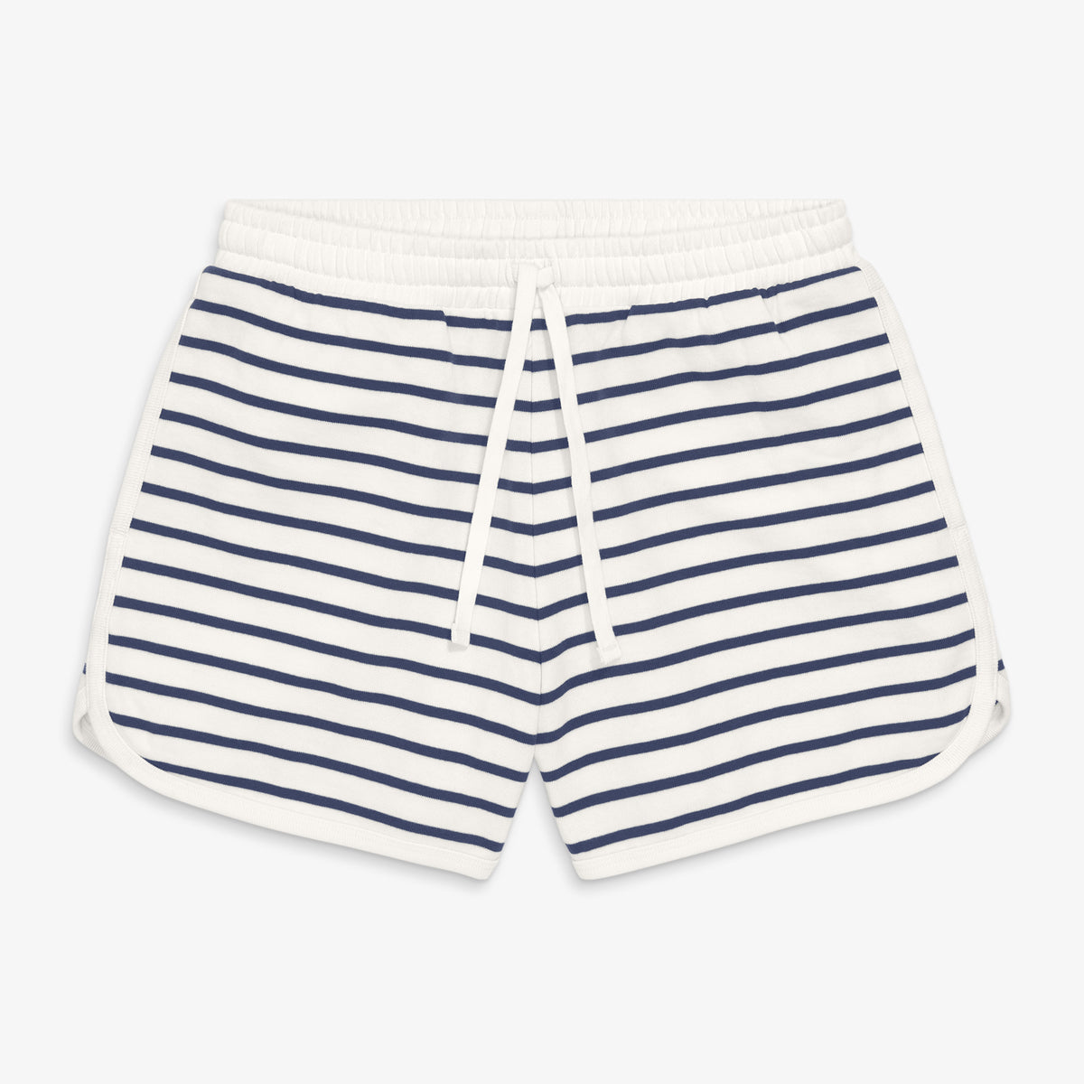 Women's fit short in stripe in sunwashed-navy-ivory-stripe
