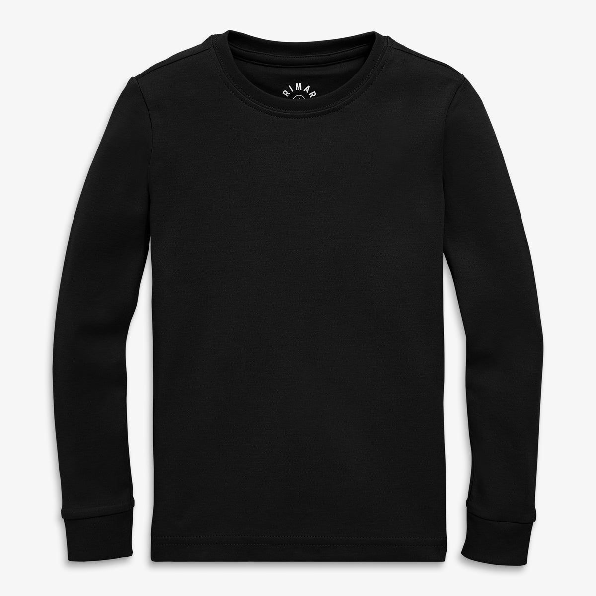 Kids organic long sleeve PJ top in black