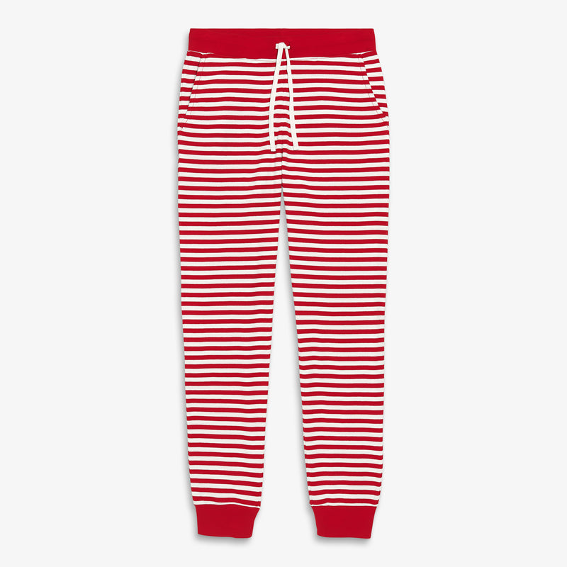 Unisex fit organic PJ pant in stripe
