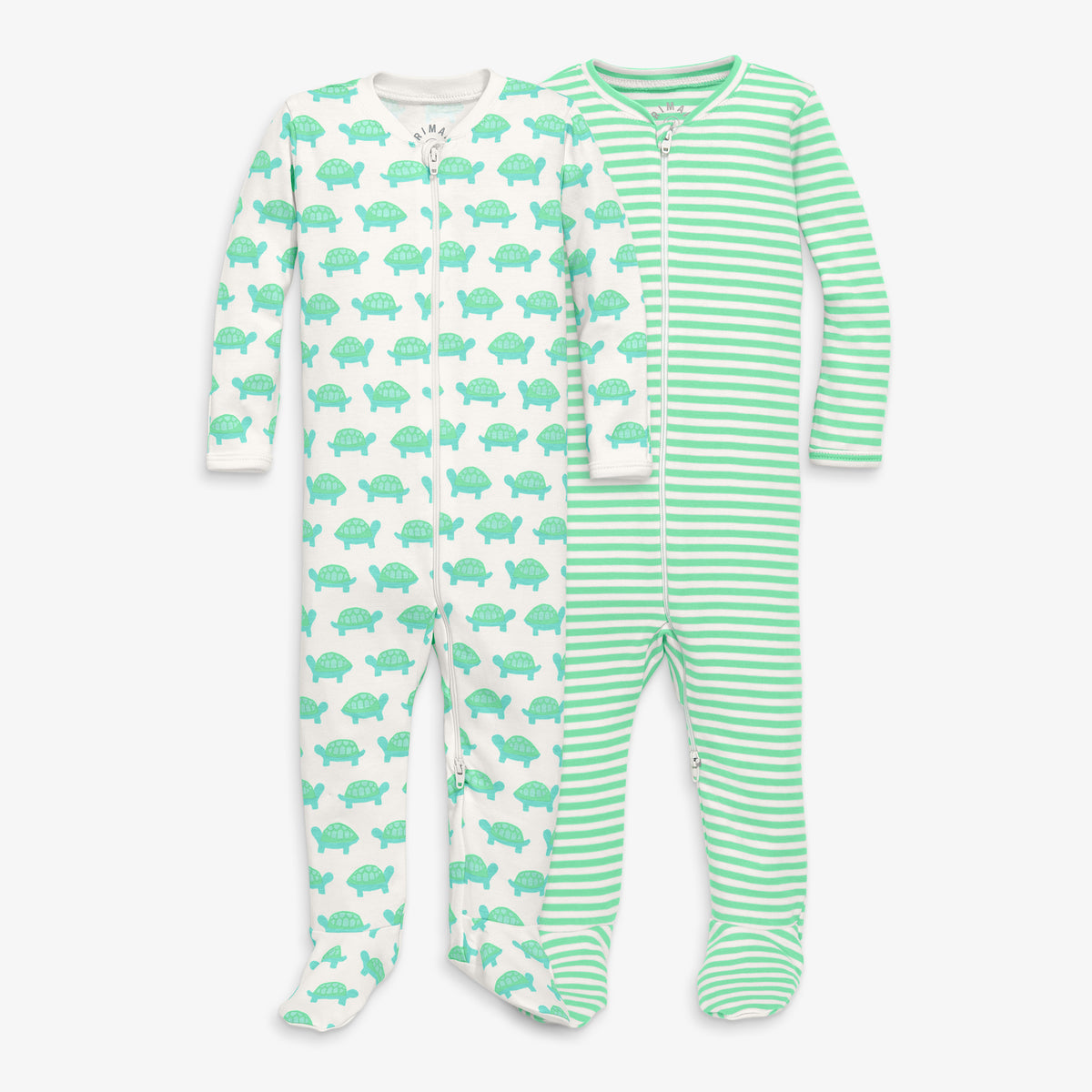 Baby organic zip footie 2-pack gift set