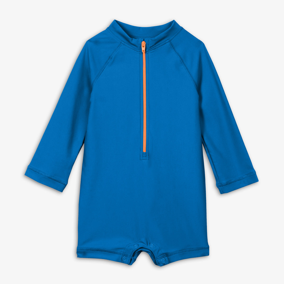 Baby one-piece rash guard in blueberry