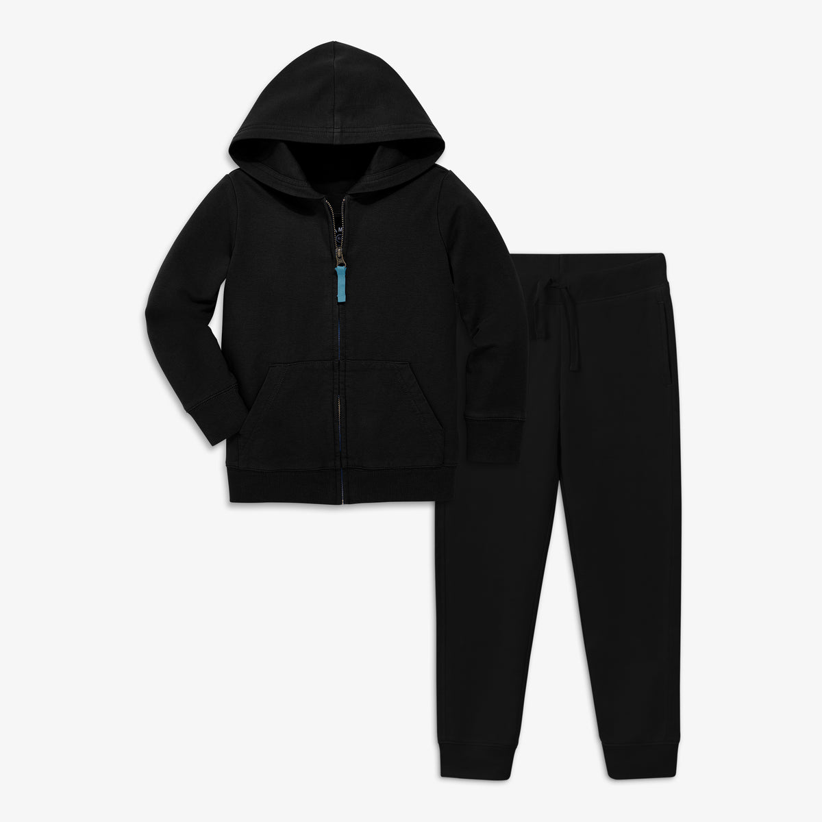 Kids zip hoodie & jogger in black