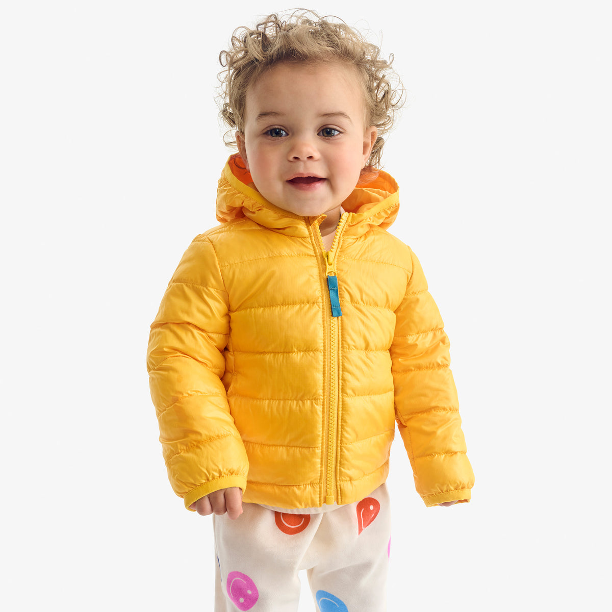 Baby lightweight puffer jacket in solids