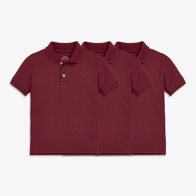 Kids short sleeve pique polo 3-pack seasonal